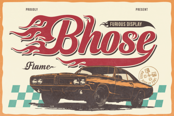 Bhose: Ignite Your Designs with This Flame-Themed Display Font
