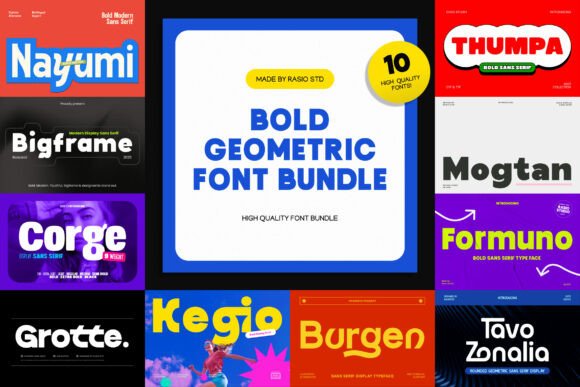 Bold Geometric Bundle: The Ultimate Modern Typeface Collection