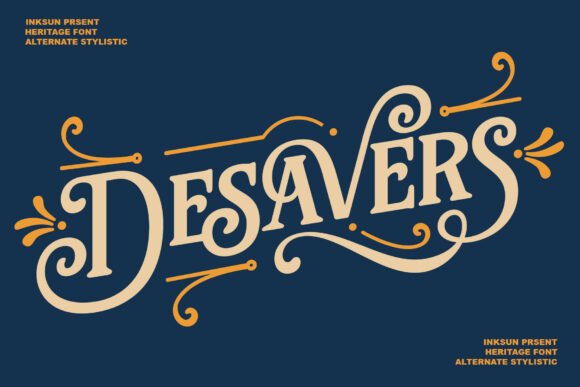 Desavers: A Heritage-Inspired Typeface for Modern Elegance