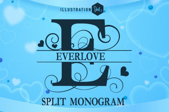 Everlove Split Monogram: Elegant Typography for Creative Design