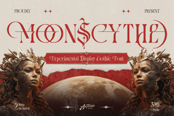 Moonscythe: A Gothic Font of Lunar Blades