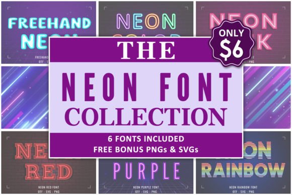 Neon Collection: Vibrant Fonts for Modern Design