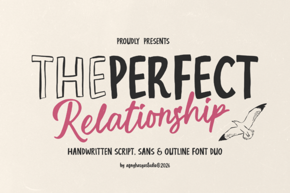 Perfect Relationship: A Warm, Handcrafted Font Duo for Modern Designs