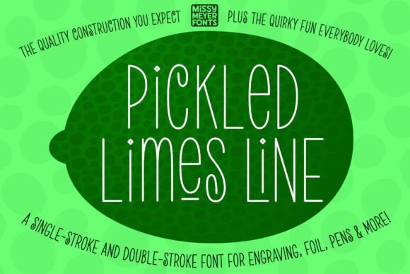 Pickled Limes Line: A Playful Font for Creative Crafting