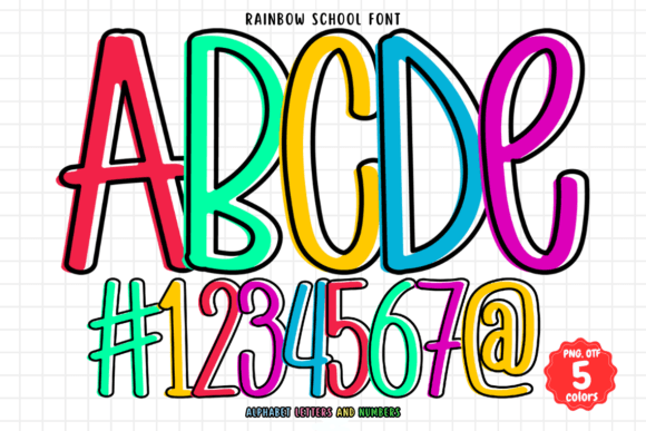 Rainbow School: A Vibrant Handwritten Font for Creative Projects