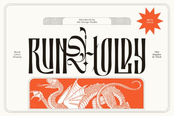 Runholdy: Where Art Deco Meets Blackletter