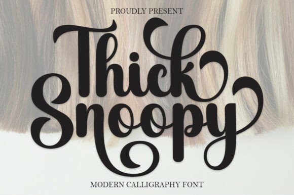 Thick Snoopy: A Charming Script Font for Elegant Designs