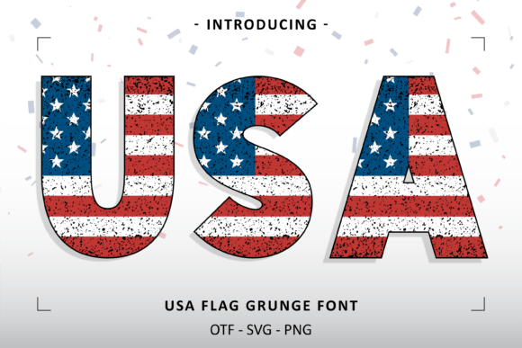 USA Flag Grunge Font: Perfect for Patriotic Designs